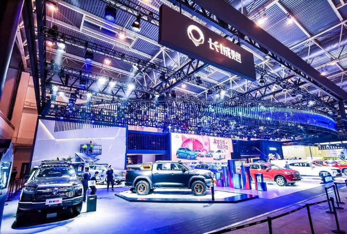 GWM P launch at the shangai auto show- Shangai auto show stage with GWM P